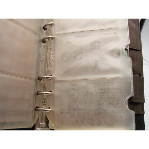 Day-Timer Navigator Brown Satin Striped Planner Binder 6 Rings Snap Tab Closure - Picture 7 of 15